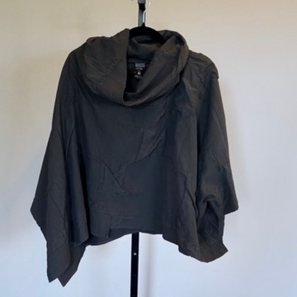 Crea Concept Black‎ Textured Top EU 36 US S Cowl Neck Oversized Lagenlook - Picture 7 of 8